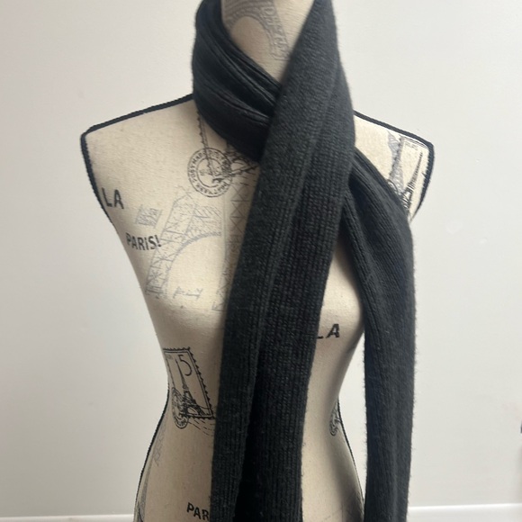 Black Winter Scarf with Fringe! - Picture 2 of 11